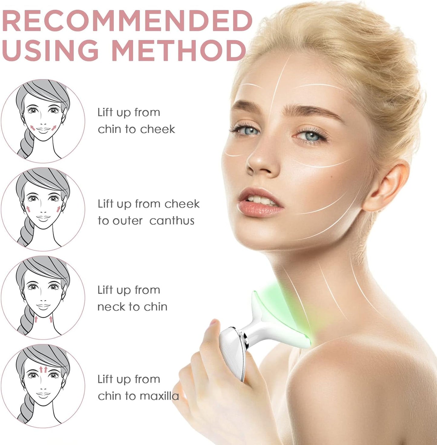 NUEVO MASAJEADOR FACIAL TERAPIA LUZ ROJA