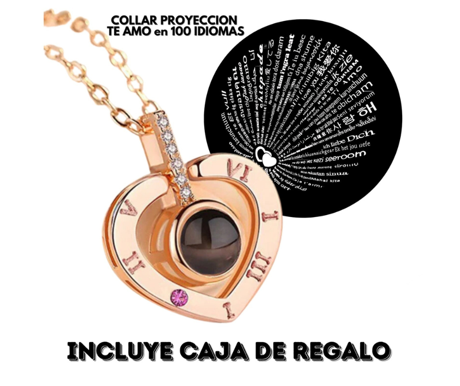 NUEVO COLLAR TE AMO CORAZÓN 100 IDIOMAS