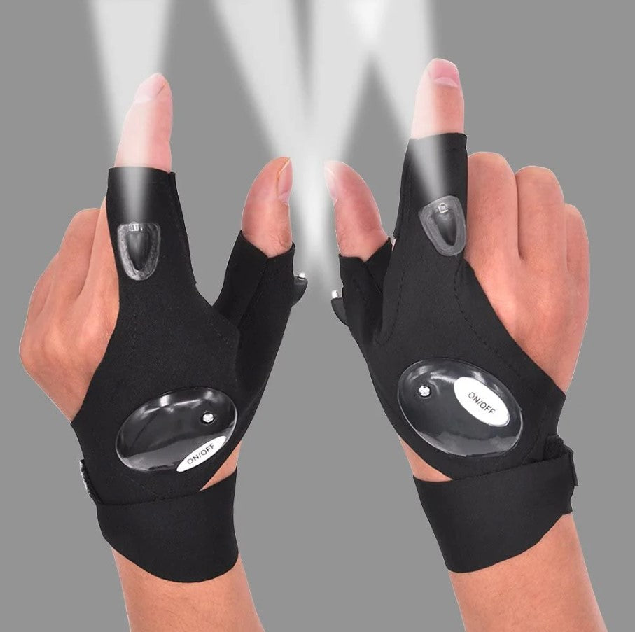 GUANTES DE TRABAJO CON LINTERNA LED