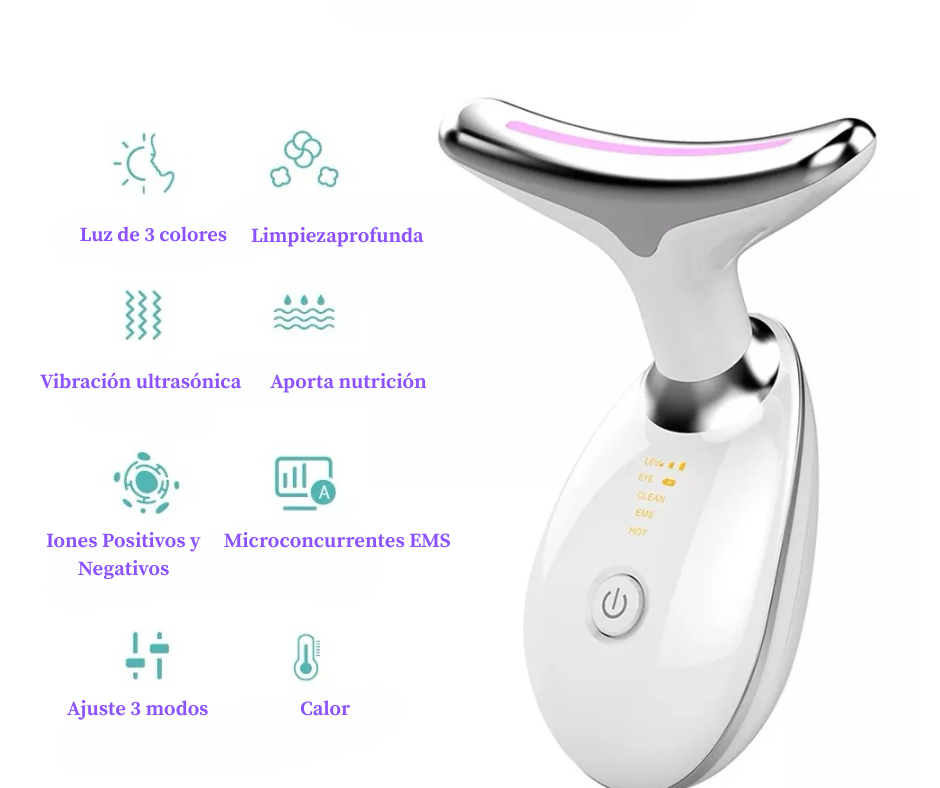 NUEVO MASAJEADOR FACIAL TERAPIA LUZ ROJA