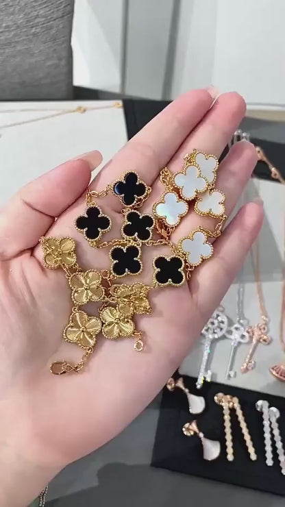 COMBO COLLAR Y PULSERA TRÉBOL CUATRO HOJAS